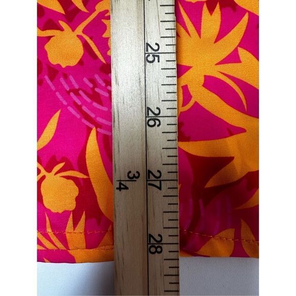 Chicme Floral Print Surfs Up Halter Bohemian Top Zip Back Orange Pink Size M - Picture 4 of 11